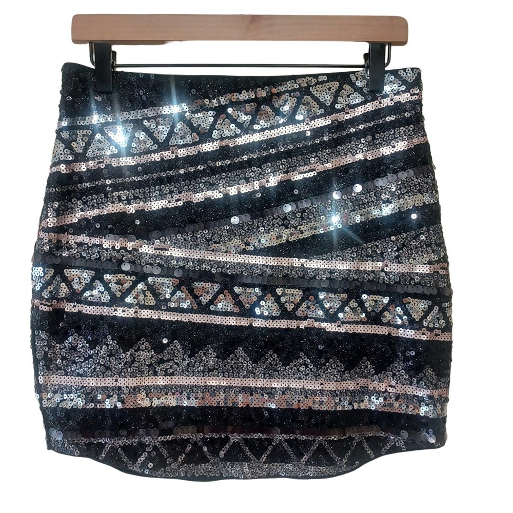 EXPRESS Grey/Silver Mini Skirt Size SP